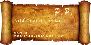 Palóczi Piroska névjegykártya