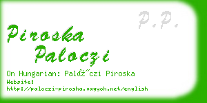 piroska paloczi business card